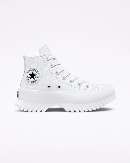 Dámské Boty Vysoké Converse Chuck Taylor All Star Lugged 2.0 Læder Bílé Černé | CZ PZYQ32